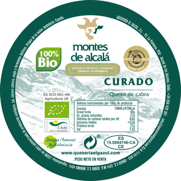 Queso Ecológico de Romero Curado en Manteca Ibérica - Cabra de Raza Payoya - Imagen 3