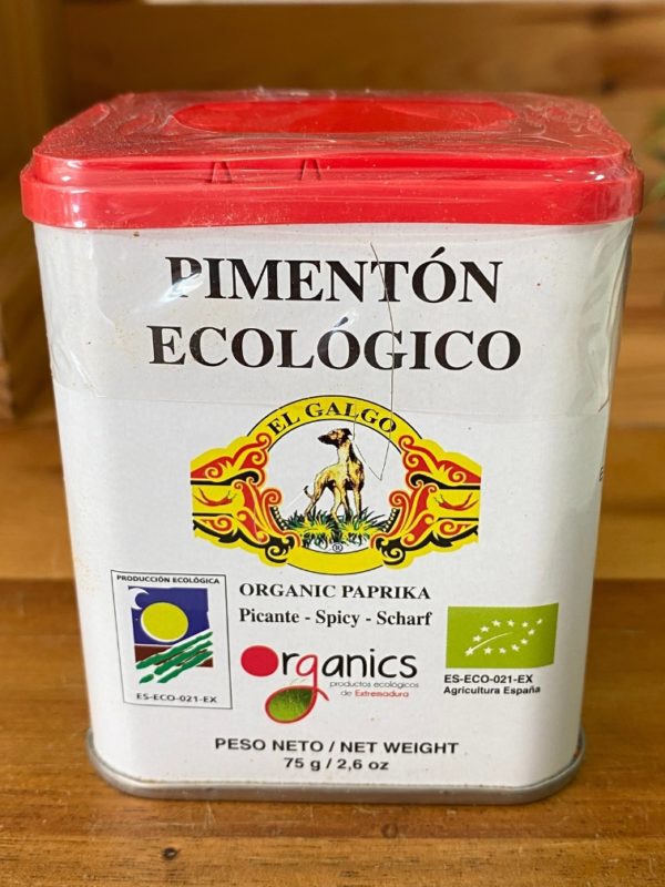 Lata de pimentón ecológico picante (75g)